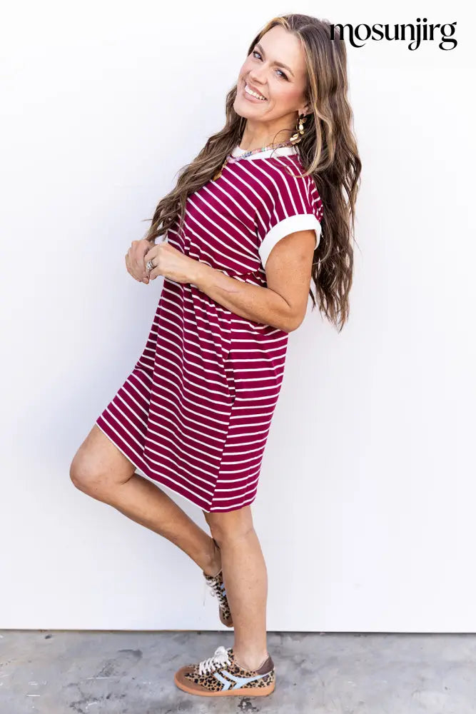 Change My Mind Dress - Cabernet