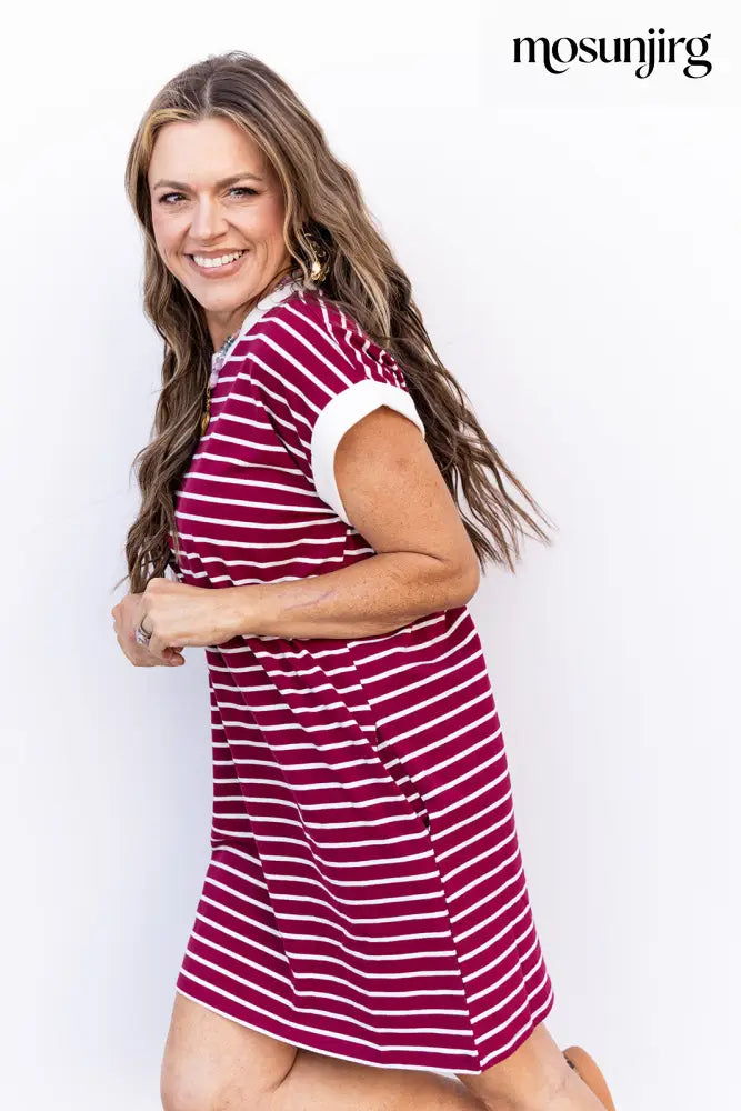 Change My Mind Dress - Cabernet