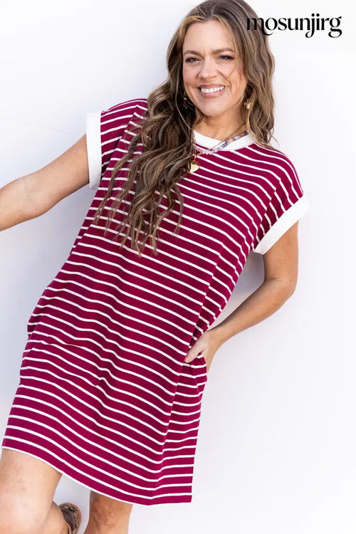 Change My Mind Dress - Cabernet