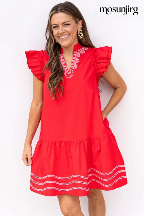 Closer To The Heart Dress - Red