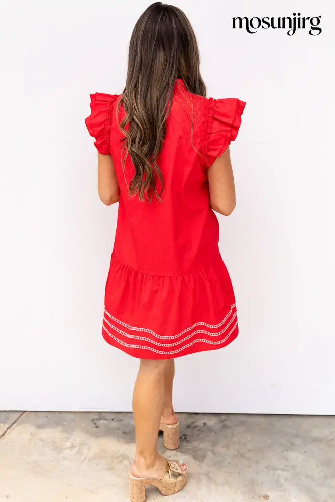 Closer To The Heart Dress - Red