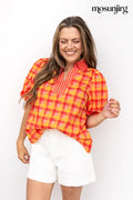 First Rodeo Blouse - Tangerine