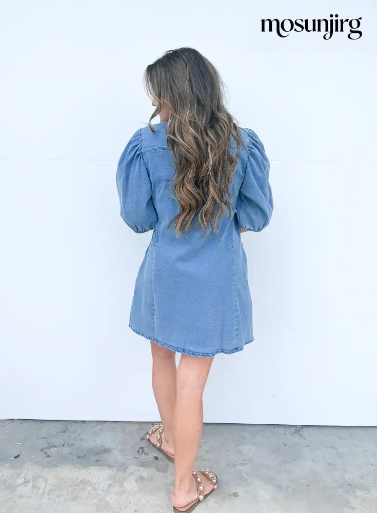Jesus Take The Wheel Dress - Denim