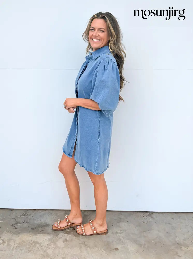 Jesus Take The Wheel Dress - Denim