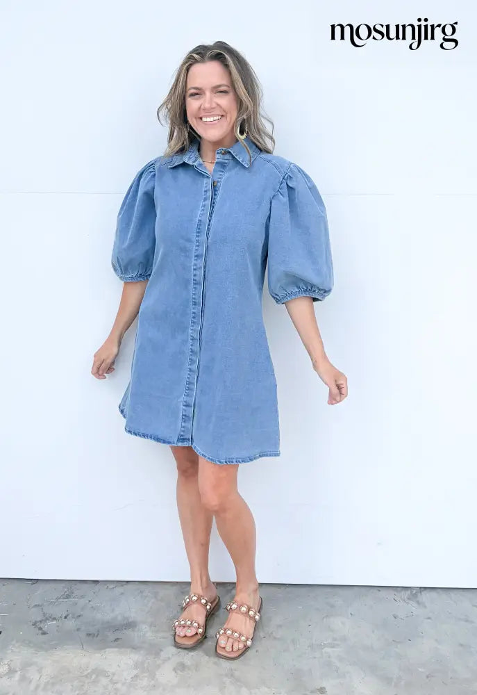 Jesus Take The Wheel Dress - Denim