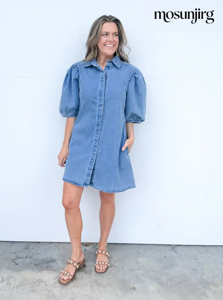 Jesus Take The Wheel Dress - Denim
