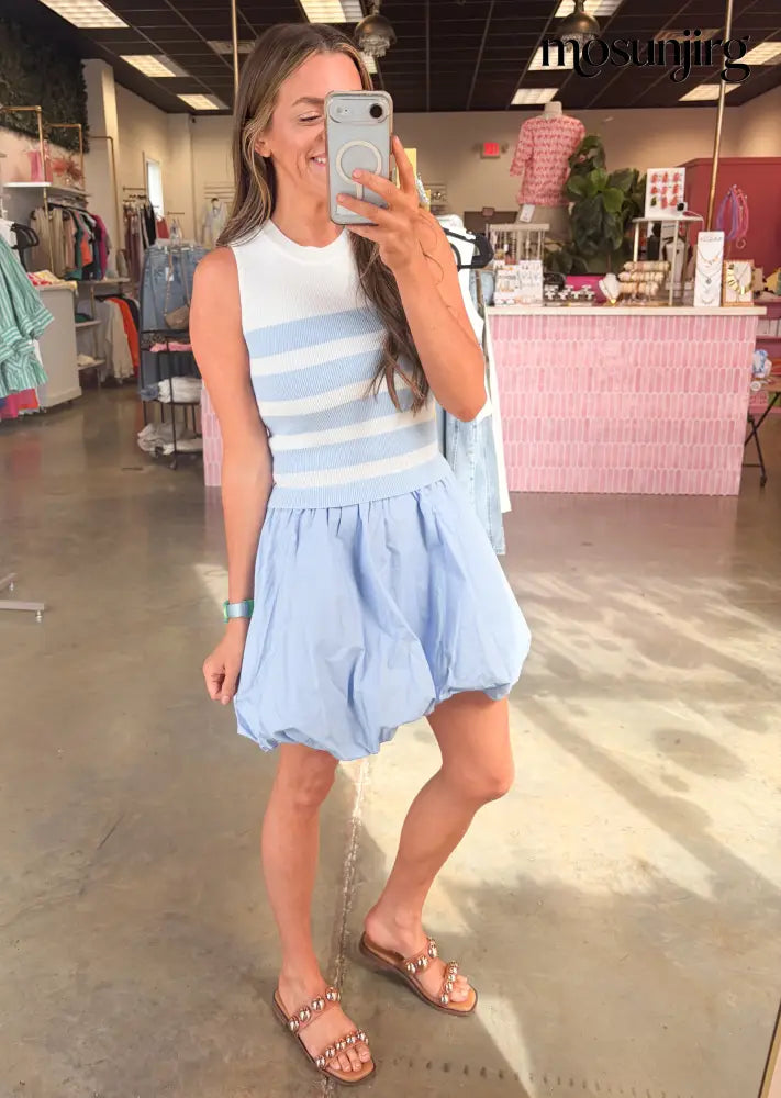 Last Night Mini Dress - Light Blue