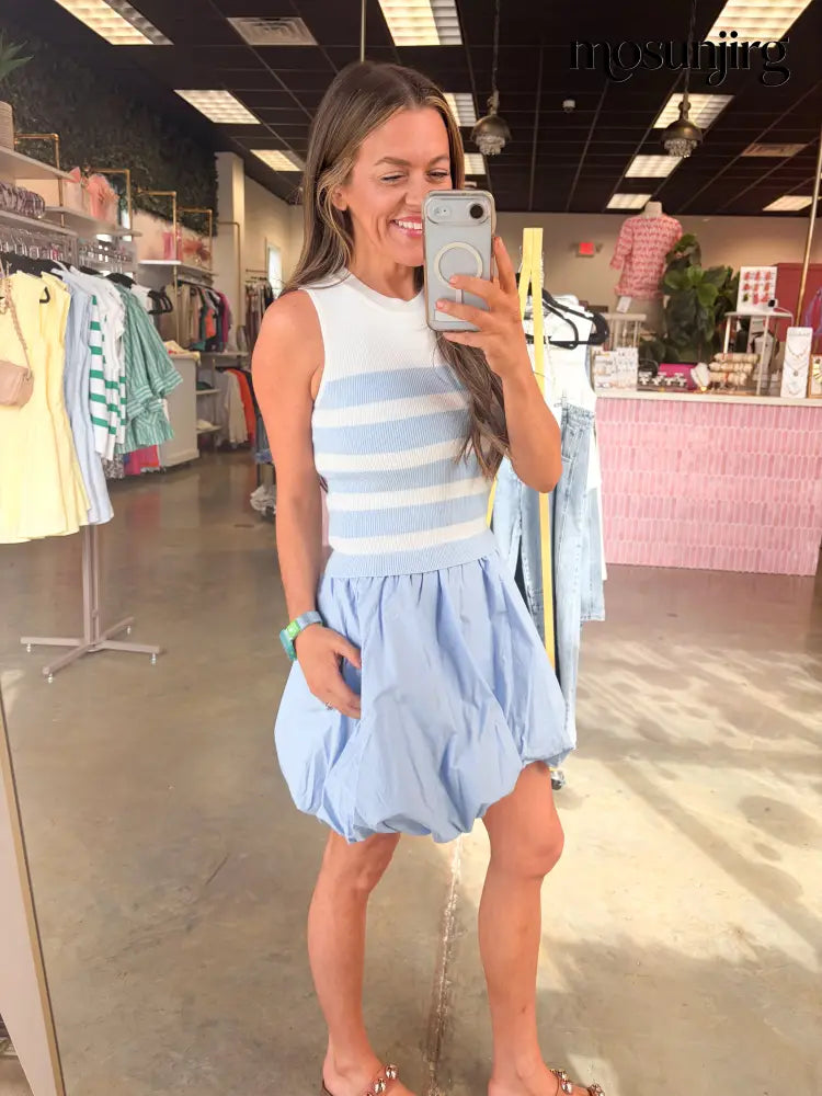 Last Night Mini Dress - Light Blue
