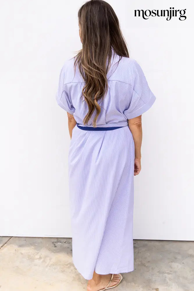 Little More Summertime Midi Dress - Blue