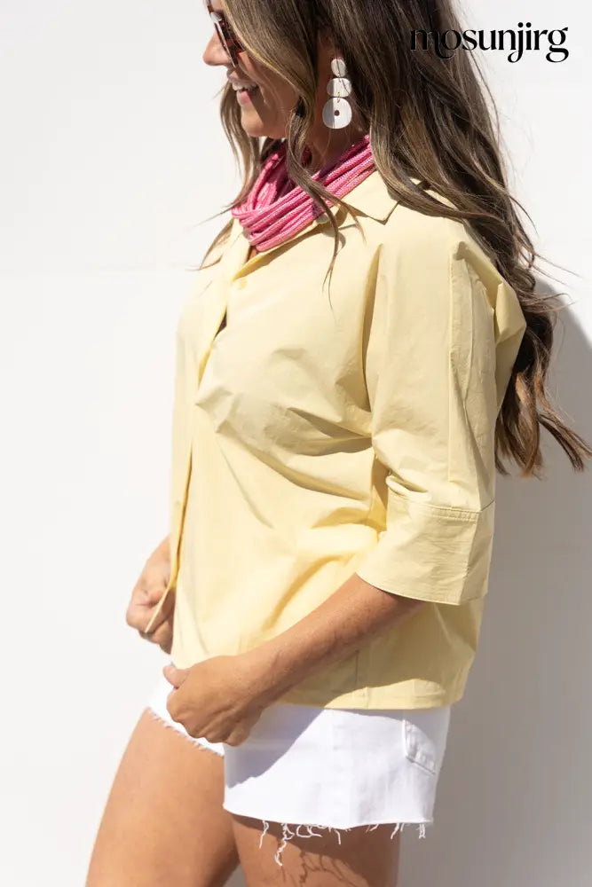 Need You Now Blouse - Pale Banana
