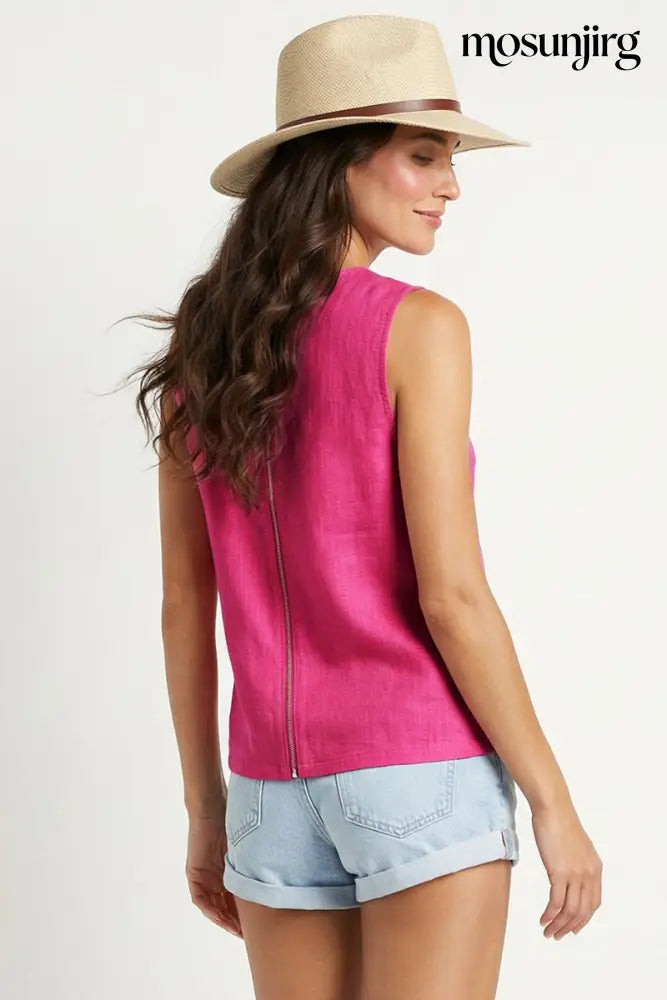 Reap What You Sow Blouse - Hot Pink
