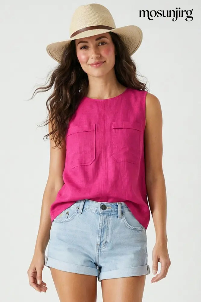 Reap What You Sow Blouse - Hot Pink