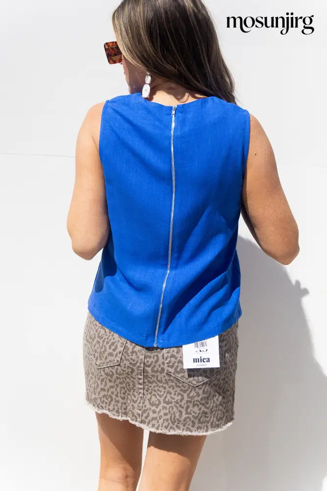 Reap What You Sow Blouse - Royal Blue