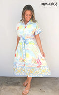 Rearview Town Dress - Ivory Multi