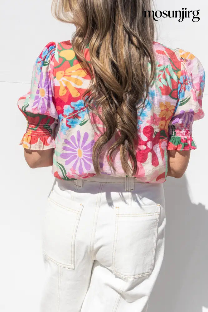 Rumor Has It Blouse - Cherry Mix