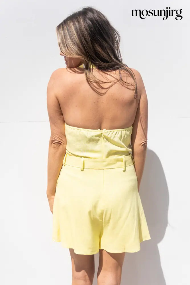Wish I Didn’t Romper - Pale Banana