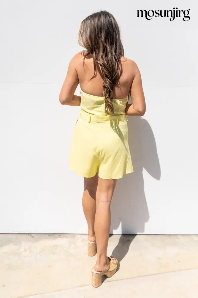 Wish I Didn’t Romper - Pale Banana