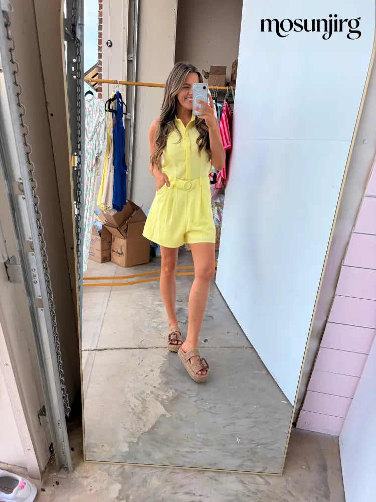 Wish I Didn’t Romper - Pale Banana