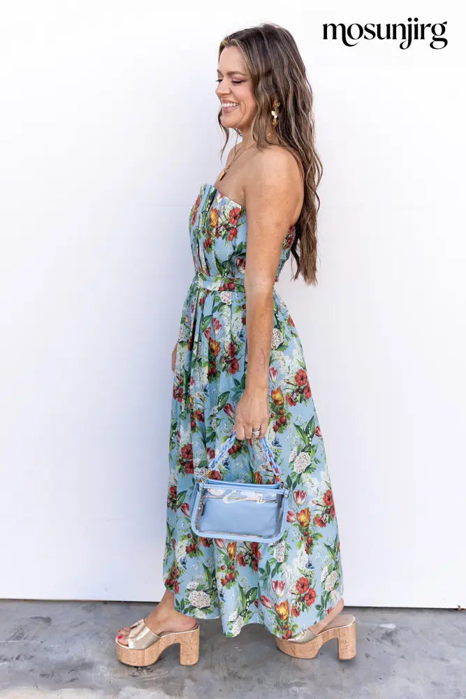 You Shook Me All Night Long Midi Dress - Blue