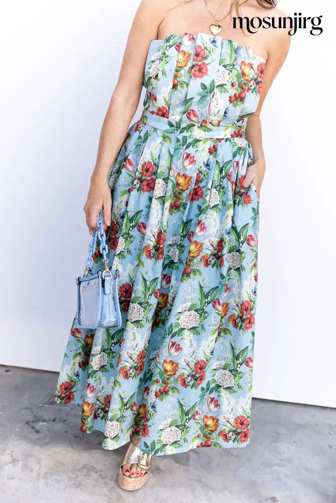 You Shook Me All Night Long Midi Dress - Blue