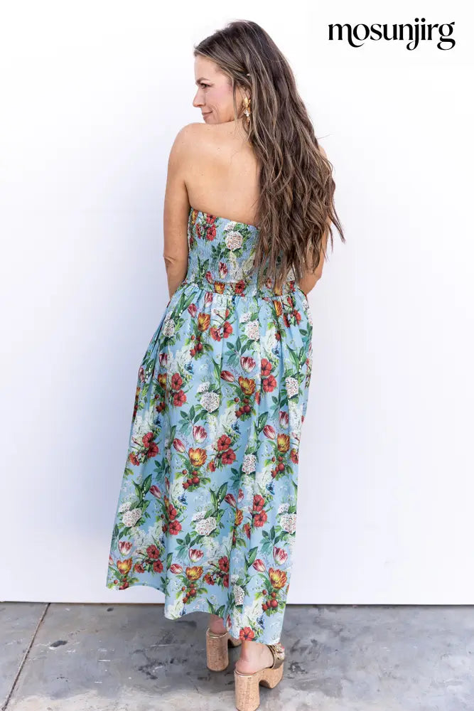You Shook Me All Night Long Midi Dress - Blue