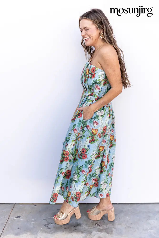 You Shook Me All Night Long Midi Dress - Blue